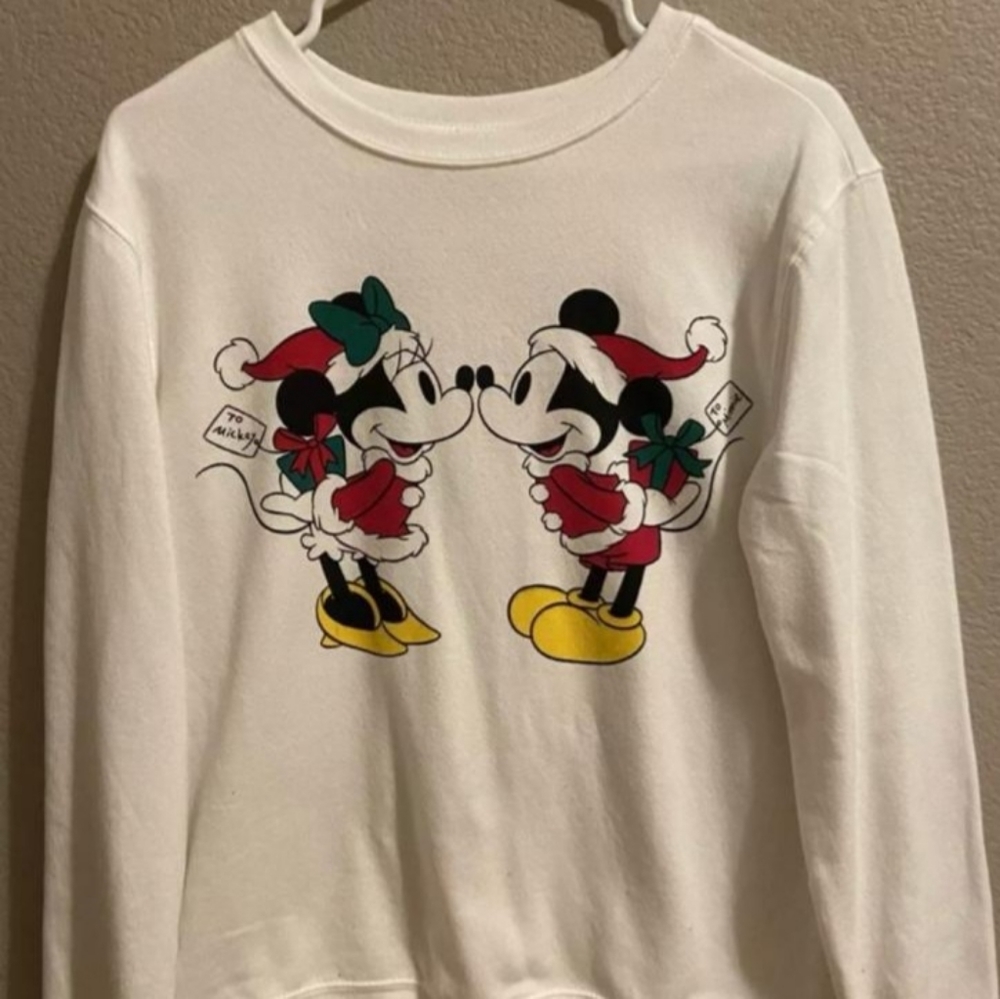 Vintage Disney Xmas Sweater Mickey & Minnie Mouse